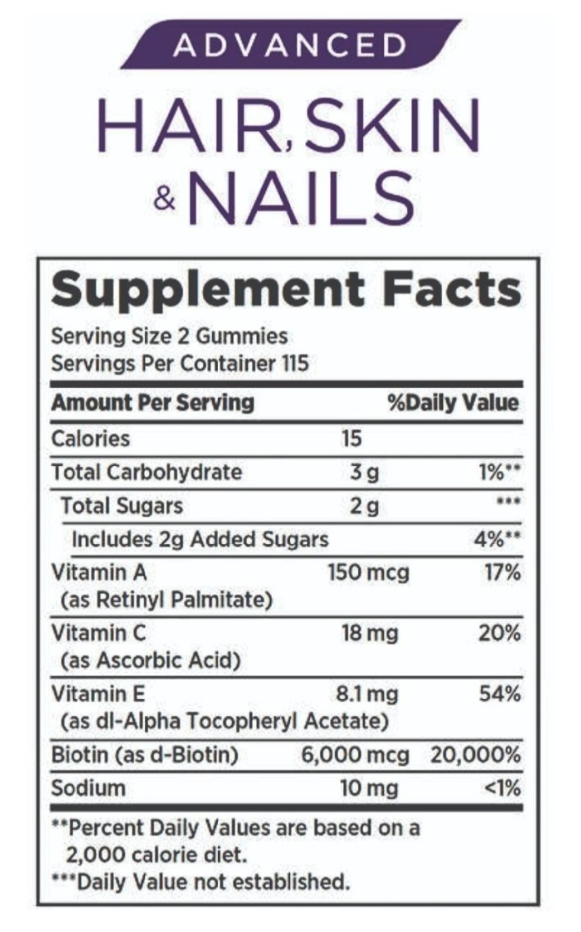 Nature’s Bounty Hair, Skin & Nails Advanced 2x Biotin