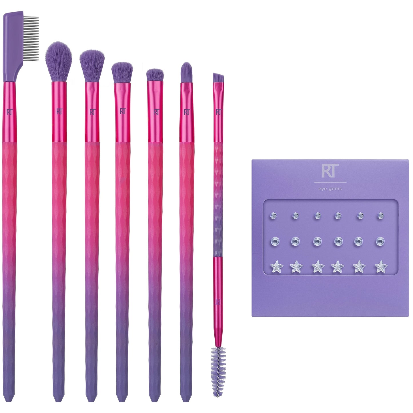 Real Techniques Galactic Glo Kit de brochas de maquillaje Set de 8 piezas