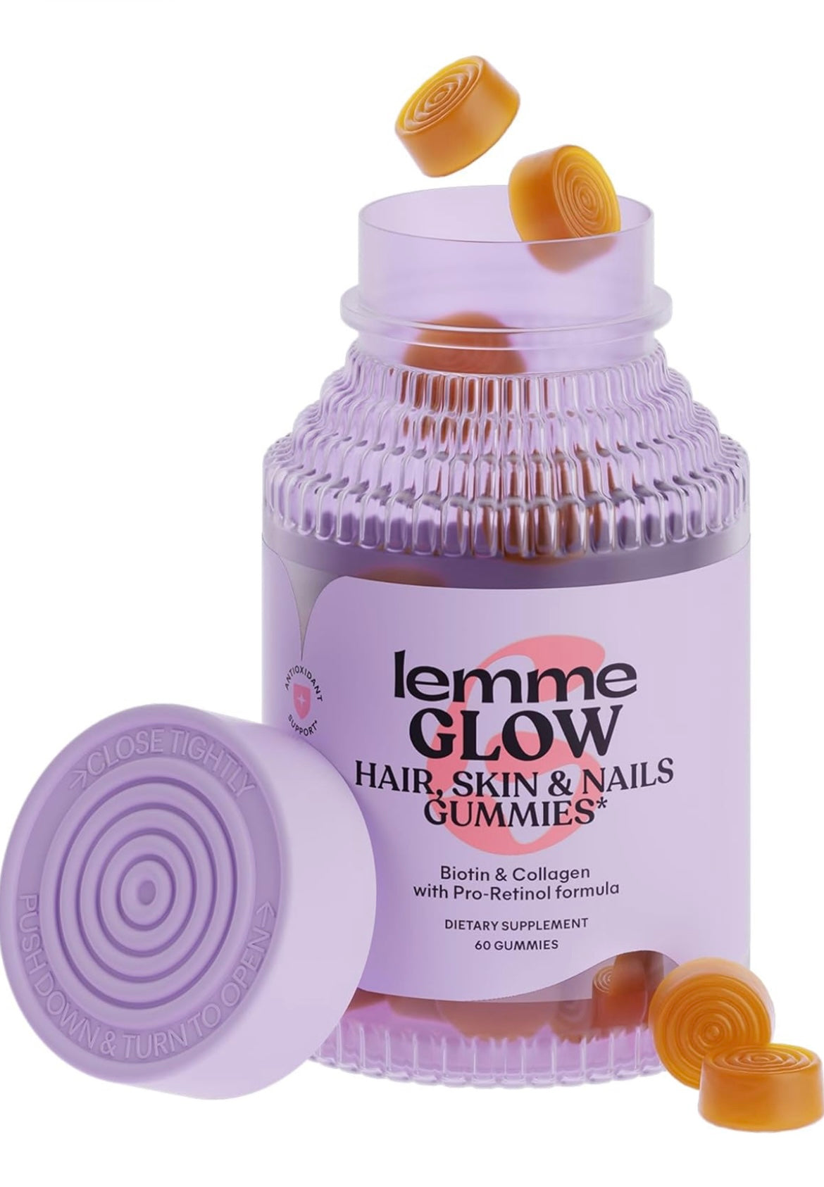 lemme Glow Hair, Skin & Nails gummies