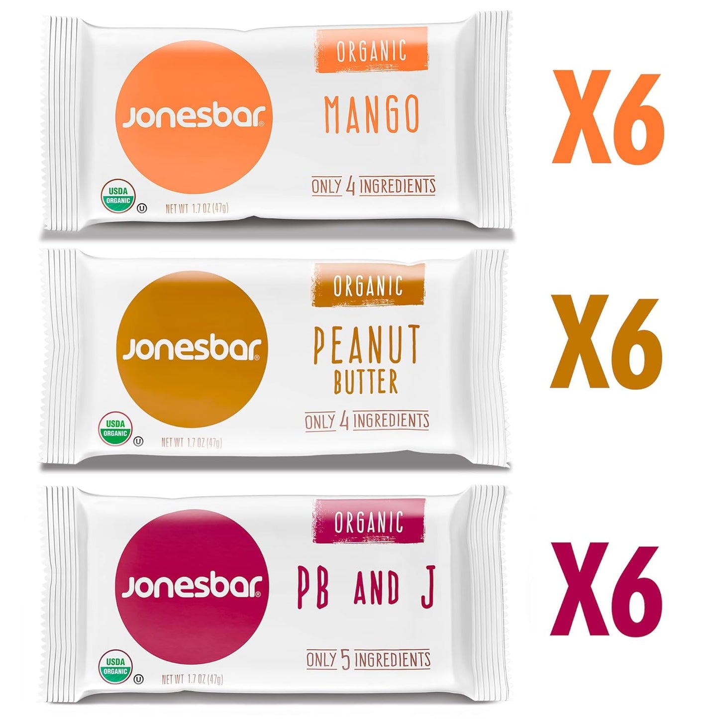 Jonesbar, Organic Fruit & Nut Bars