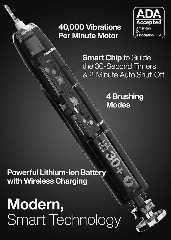 Aquasonic Black Series Ultra-Whitening Toothbrush