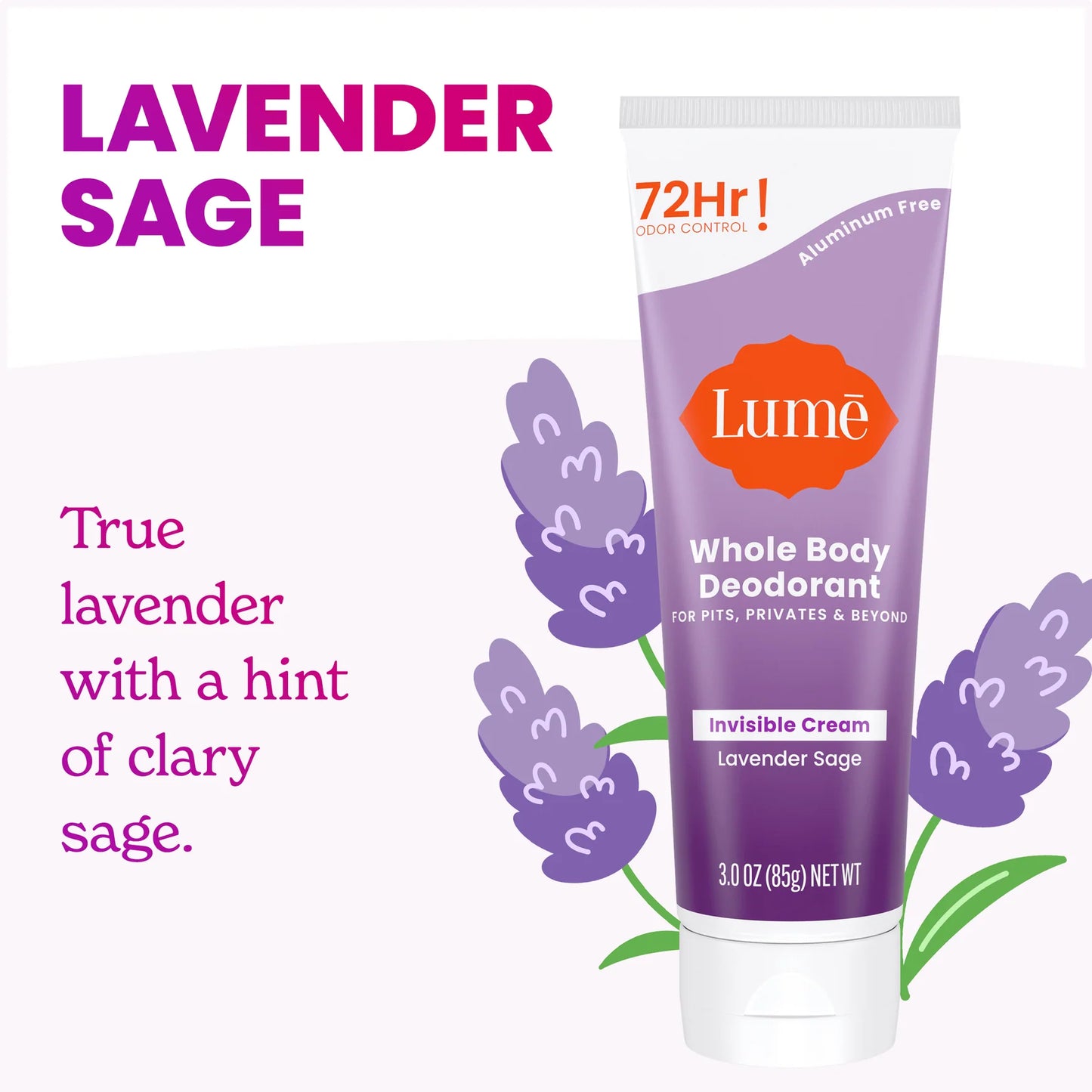 Lume Deodorant Cream Lavender Sage
