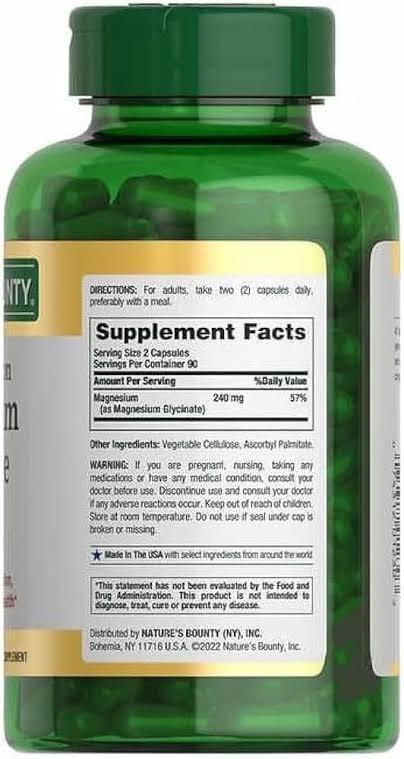 Nature’s Bounty Magnesium Glycinate
