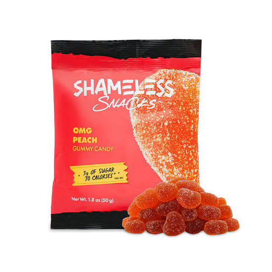 Shameless Snacks OMG Peach Gummy Candy (1.8 oz)