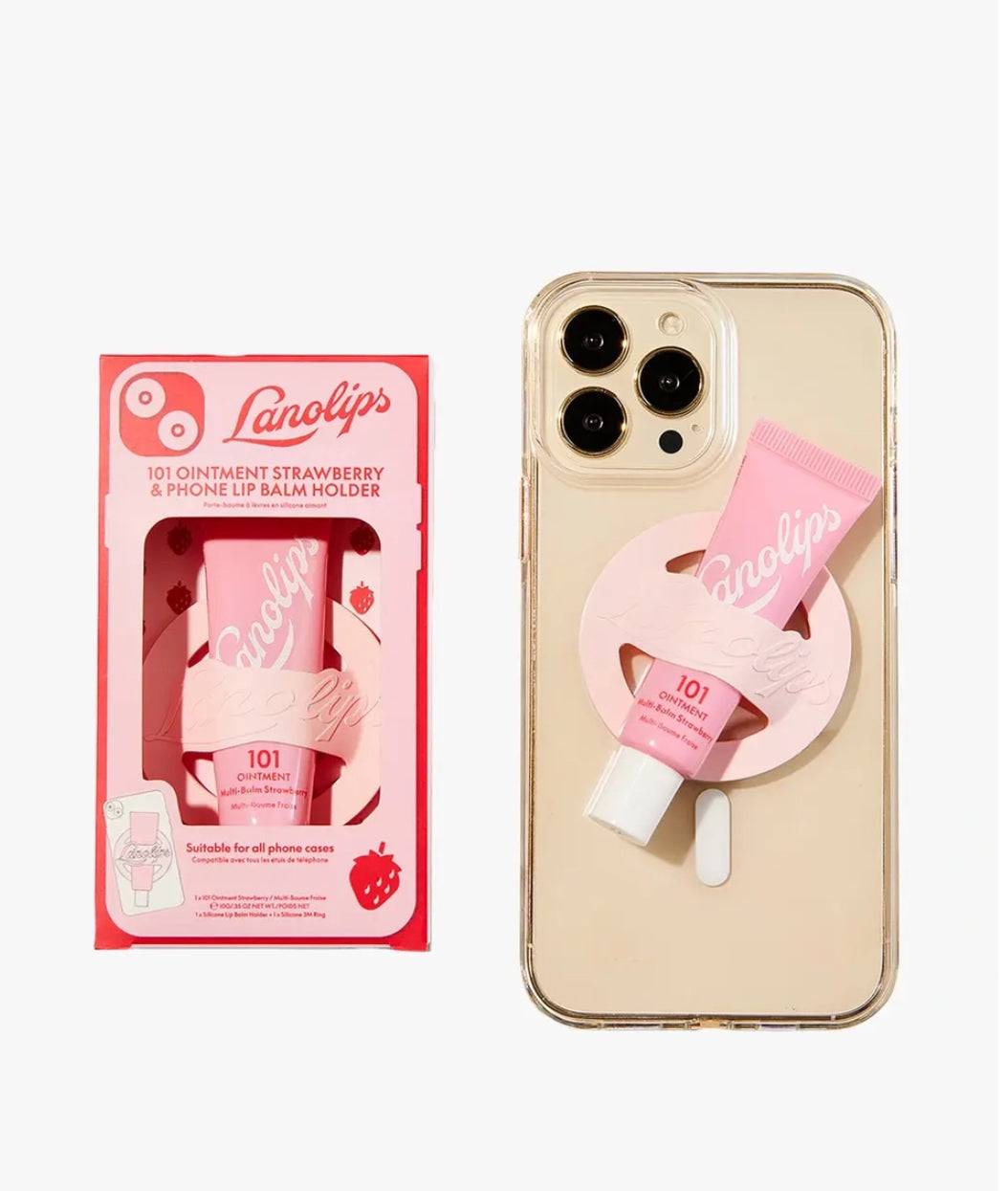 Lanolips 101 ointment & Phone lip balm holder