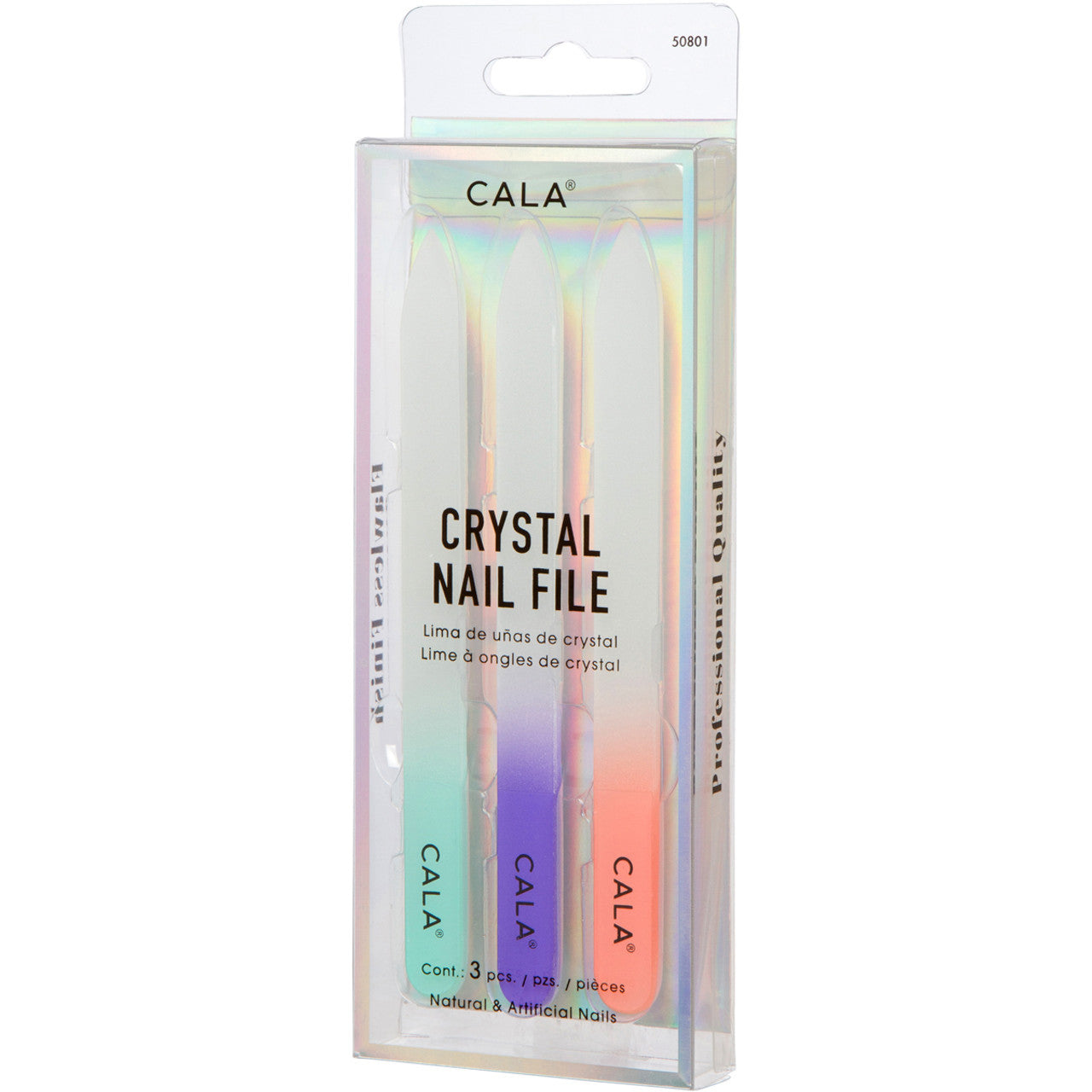 CALA - juego lima de uñas de cristal, 3 piezas