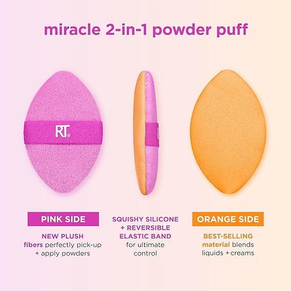 Real Techniques esponja de maquillaje Miracle 2-in-1 Powder Puff