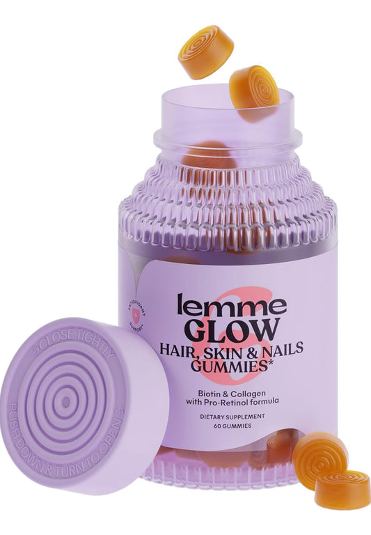 lemme Glow Hair, Skin & Nails gummies