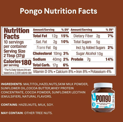 Pongo Cocoa Hazelnut Spred Plus Protein