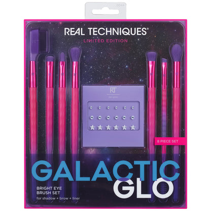 Real Techniques Galactic Glo Kit de brochas de maquillaje Set  de 8 piezas