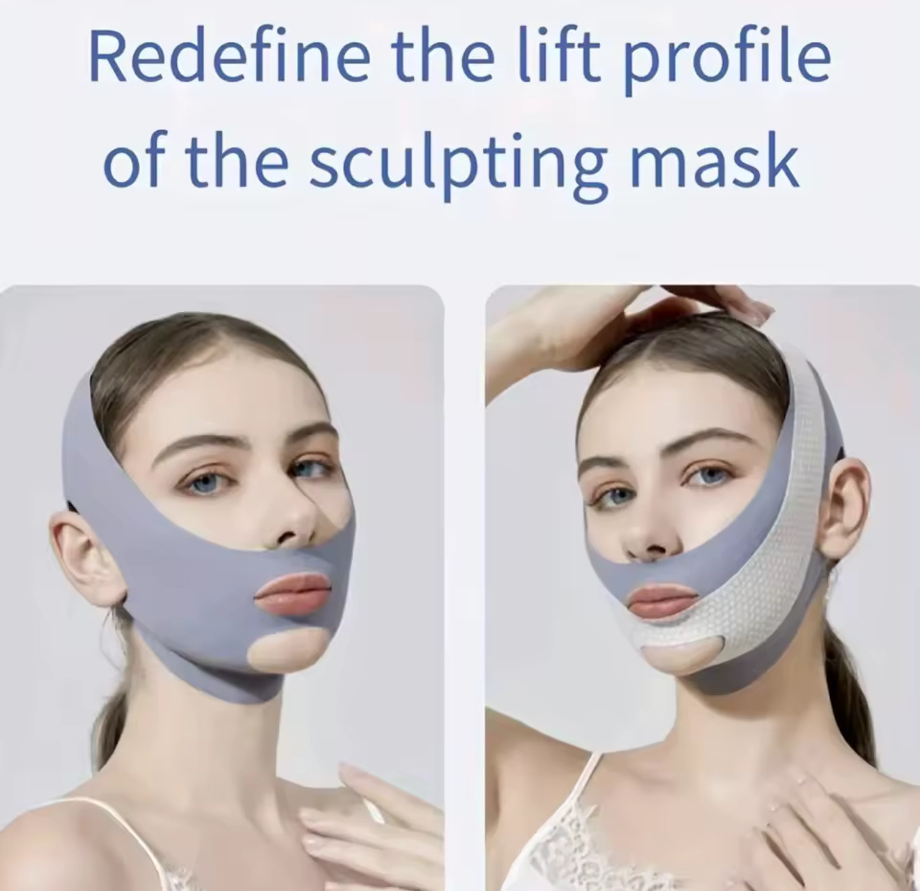 Mascarilla drenaje linfático facial alta compresión