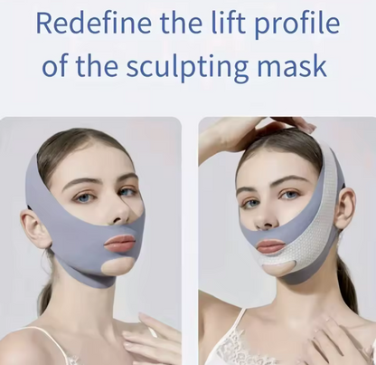 Mascarilla drenaje linfático facial alta compresión