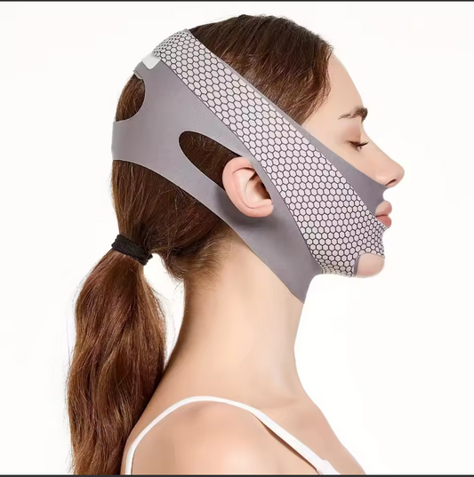 Mascarilla drenaje linfático facial alta compresión