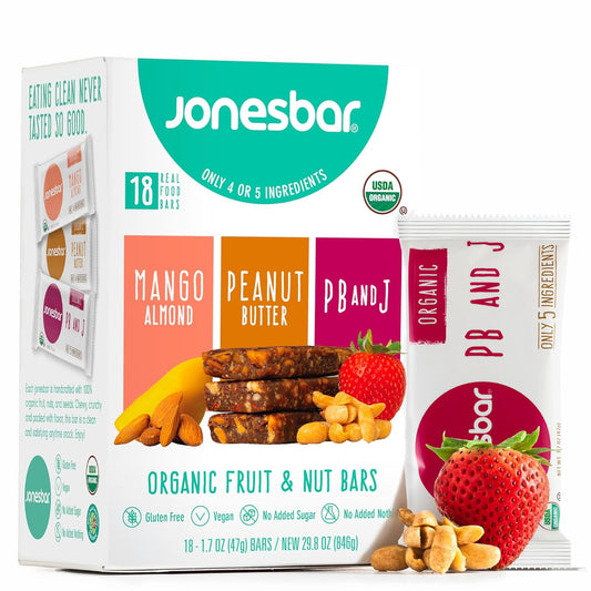 Jonesbar, Organic Fruit & Nut Bars
