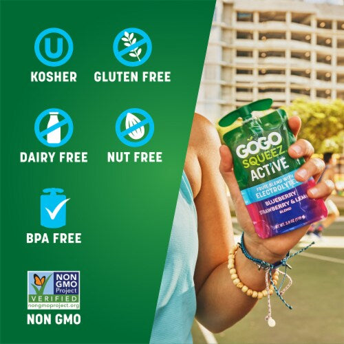 GOGO Squeez Active Strawberry, Pineapple & Orange