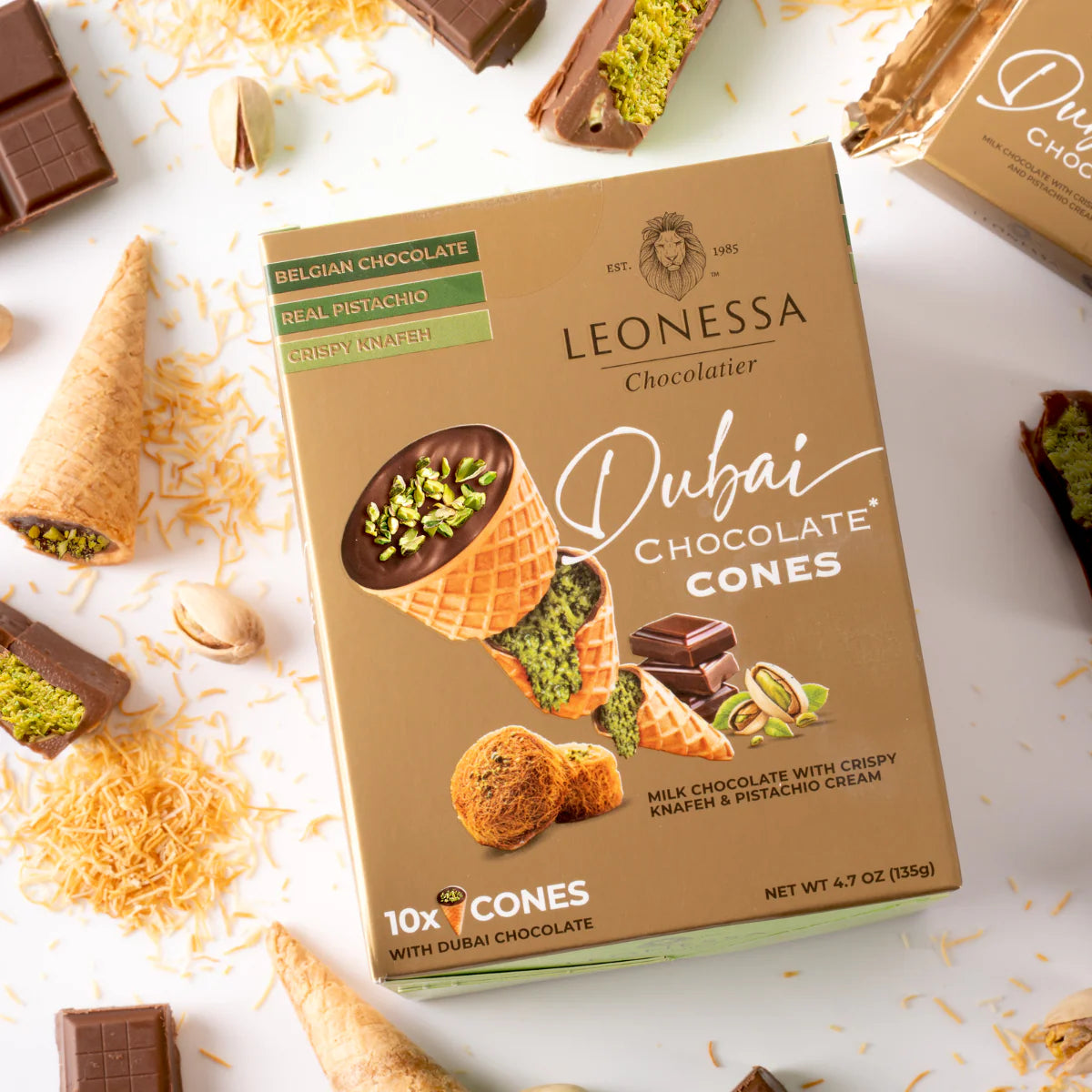 Leonessa Dubai Chocolate Conos