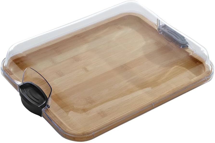 Gourmet Kitchen Serving Tray with Locking Lid