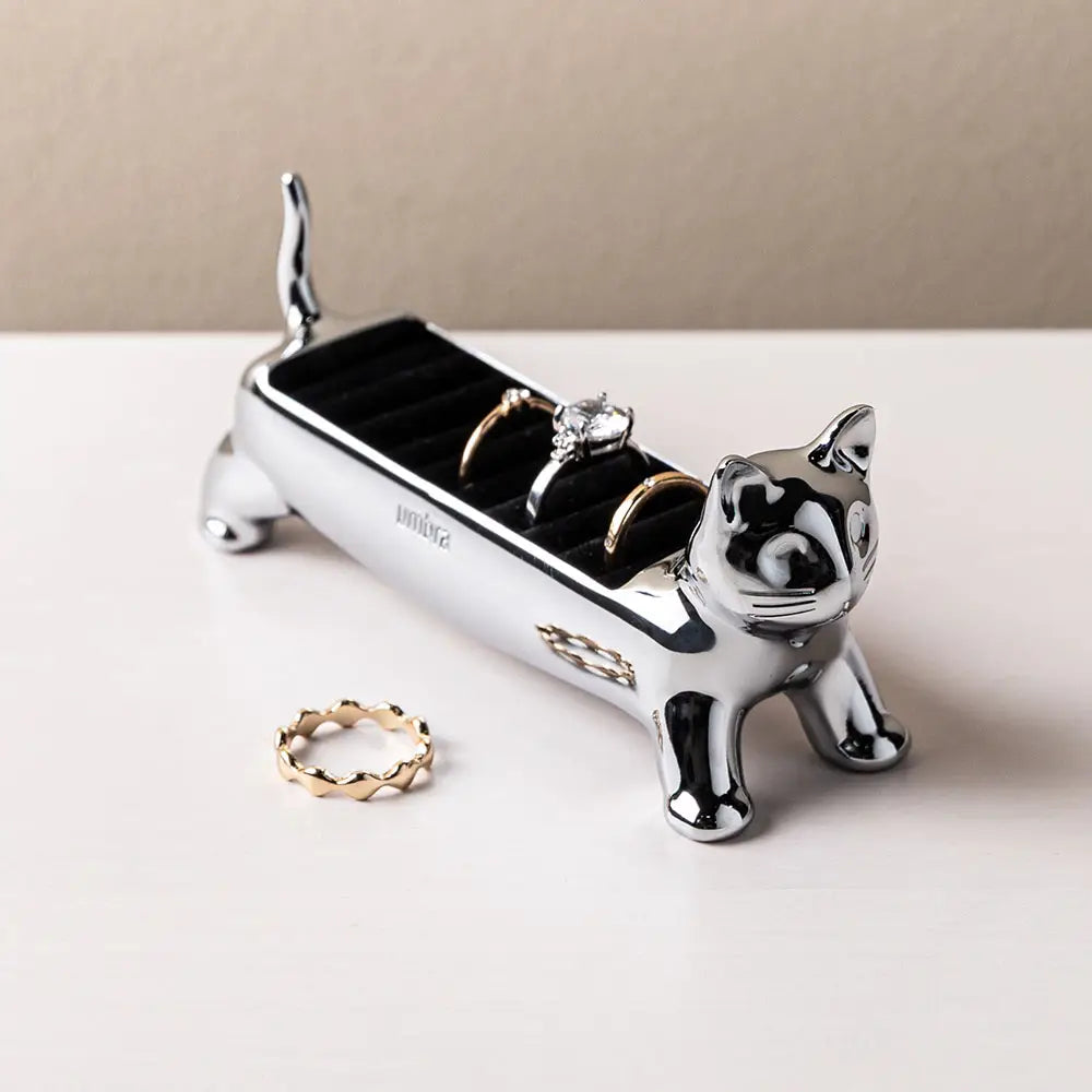 Joyero Gato Plateado