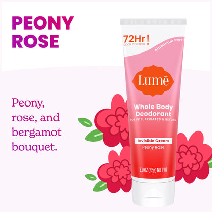 Lume Deodorant Cream Peony Rose