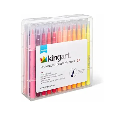 Kingart Watercolor Brush Markers