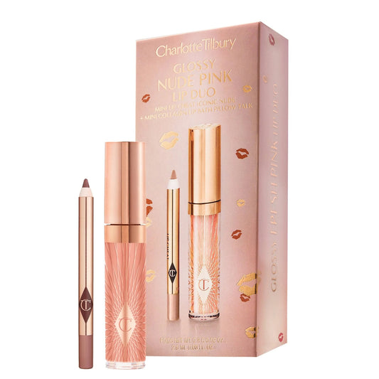 Charlotte Tilbury Glossy Nude Pink Lip Duo